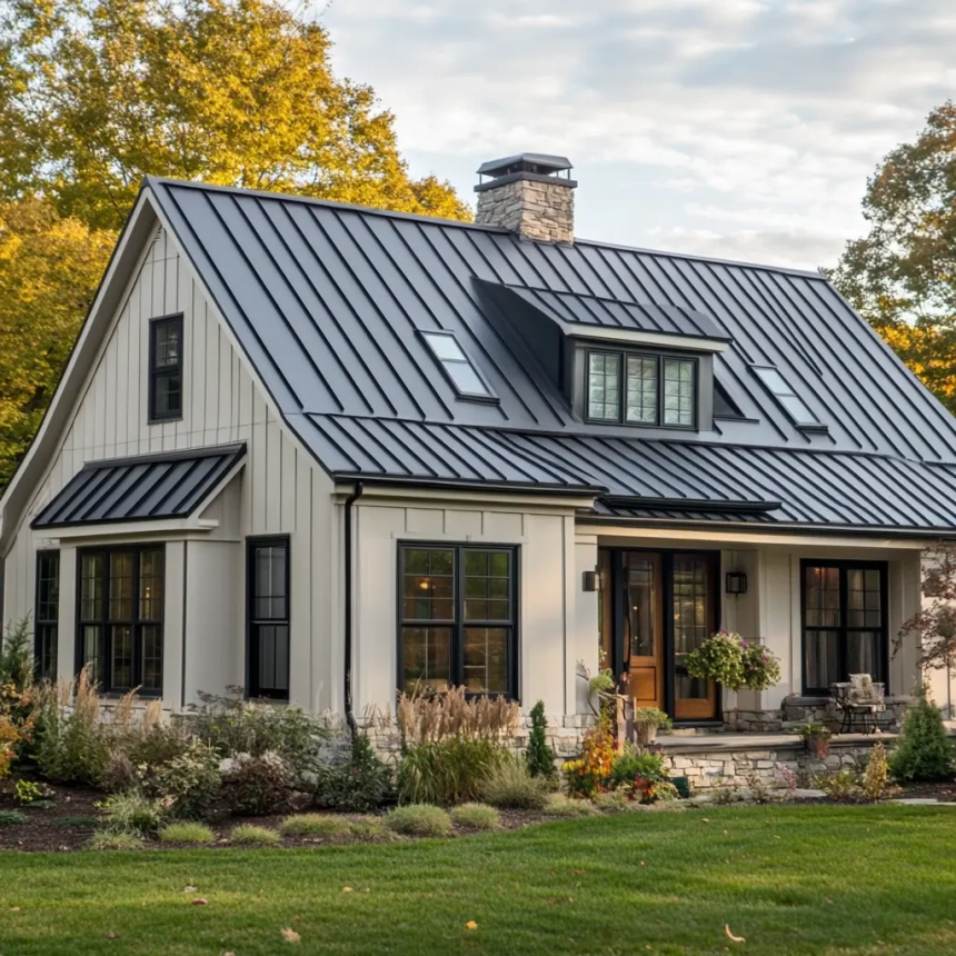 Durable metal roof replacement highlighting long-term investment and energy-efficient features for roofing replacement in Naperville, IL.