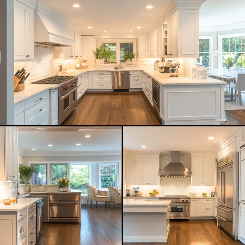 Custom kitchen remodeling in Wheaton, IL, featuring elegant cabinetry and modern design.
