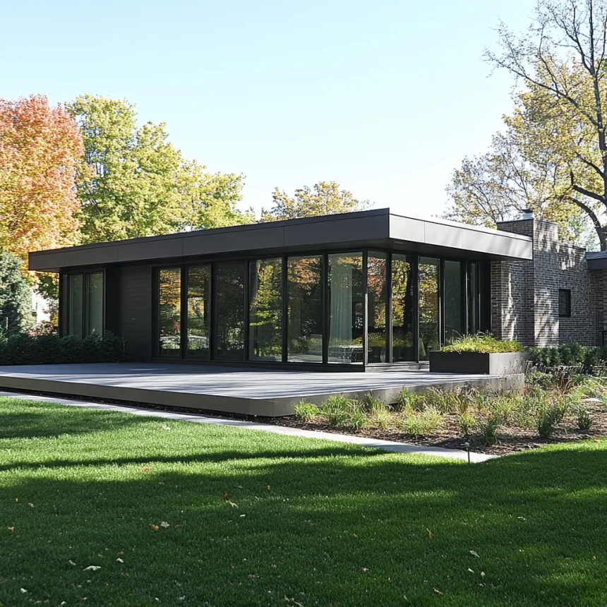 Modern flat roof replacement project showcasing energy-efficient materials and tailored solutions for the cost to replace flat roof.