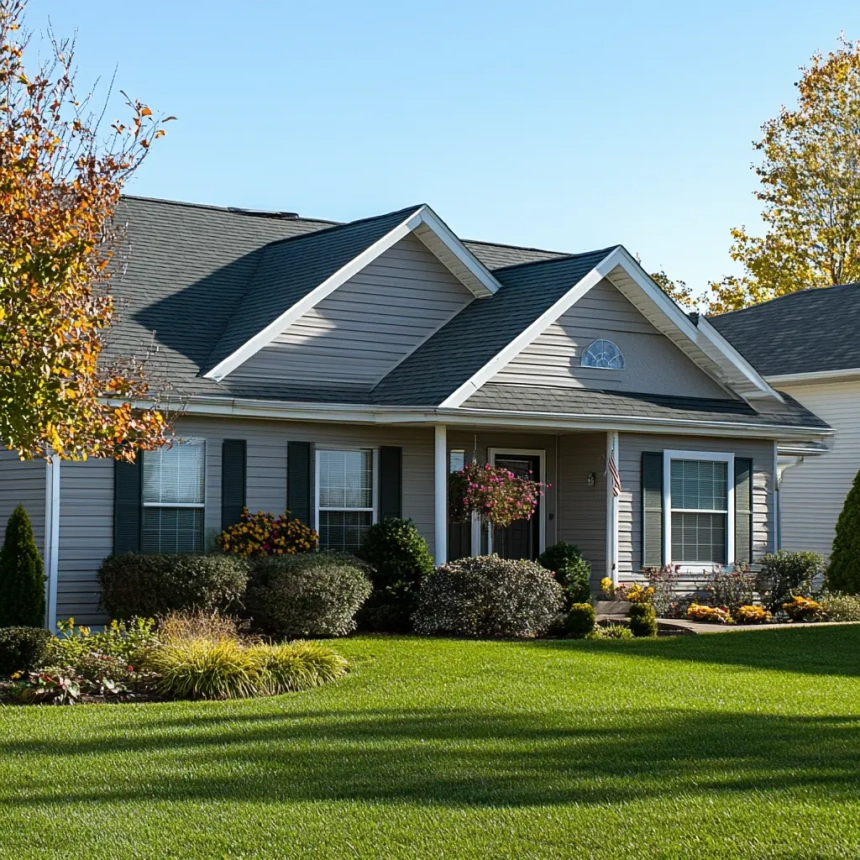 Single-family home with professional roofing services by a trusted roofing company in Naperville.