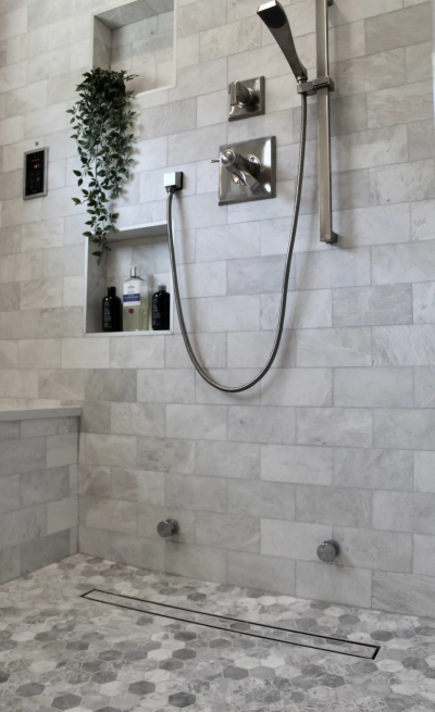 Slide bar hand held shower set