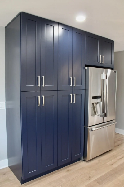 Pantry towers + Thermador Fridge