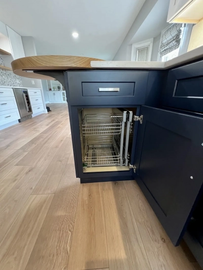 Corner cabinet custom storage