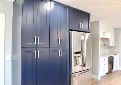 Shaker navy pantry towers 