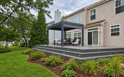Trex Deck & Pergola Project in Bolingbrook, IL.