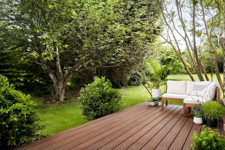 Custom Composite Deck with Outdoor Seating in Plainfield, IL