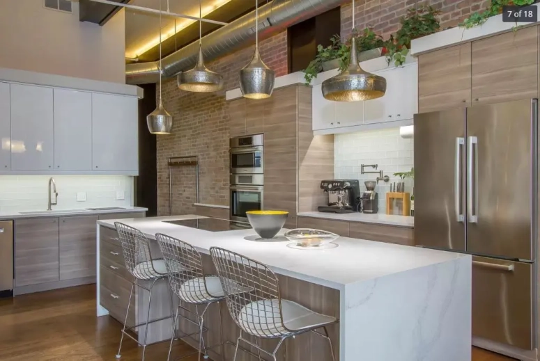 Loft modern kitchen in Downers Grove